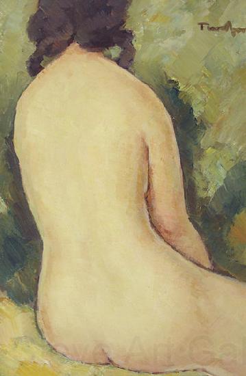 Nicolae Tonitza Nud, semnat dreapta sus cu negru, ulei pe carton. Spain oil painting art